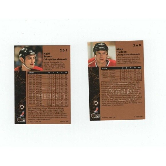 Vintage Chicago Blackhawks NHL Pro Set NHLPA 1992 Hockey Trading Cards - Picture 2 of 10
